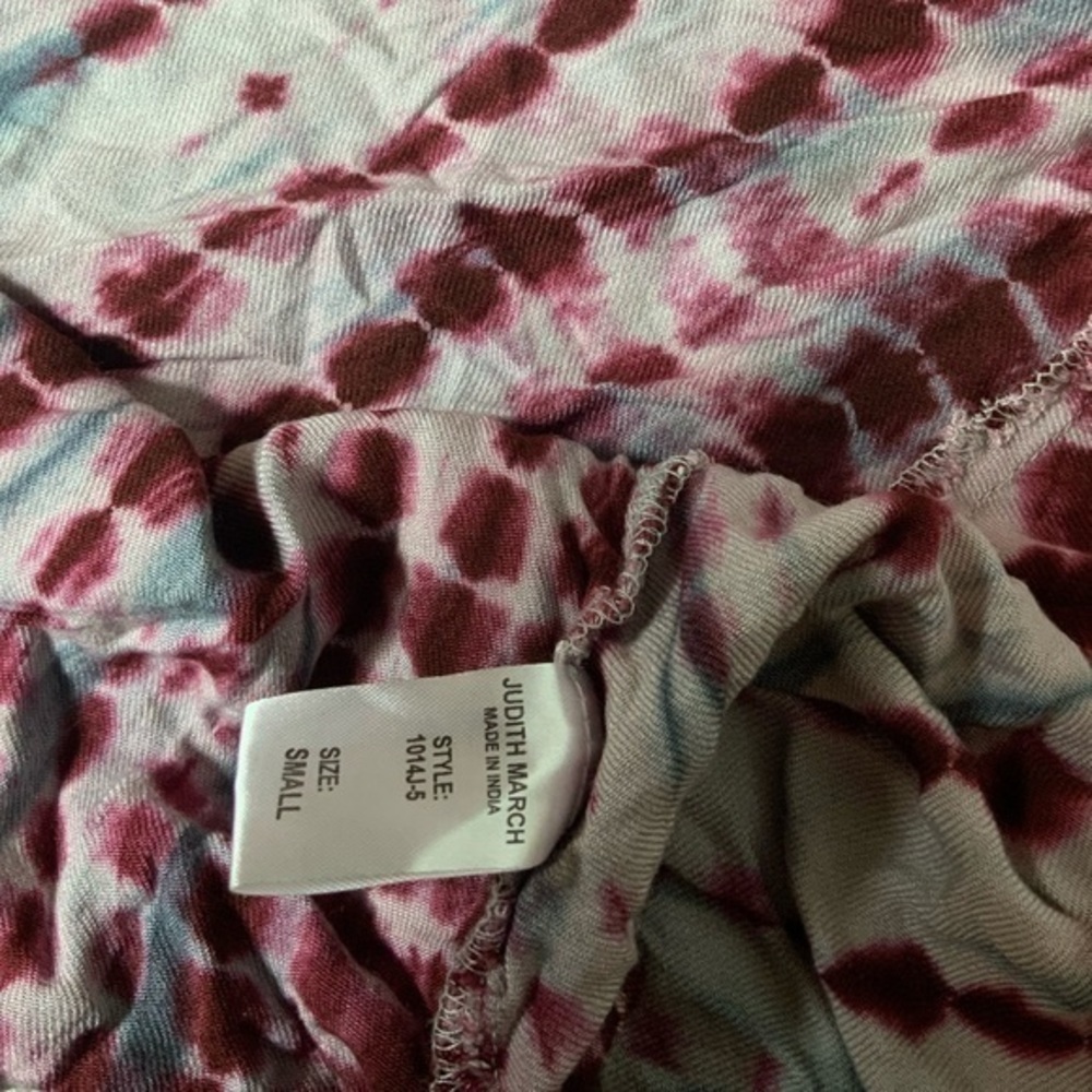 Judith March Tie-Dye Boho/Hippie Fringe Open Front Kimono Size Small - Picture 9 of 14
